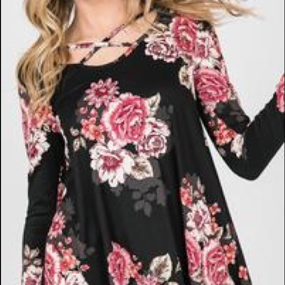 Floral Jersey Top - Picture 2 of 3